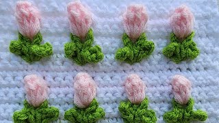 How to Crochet 3D Rosebud Stitch | Learn to Crochet | Crochet Tutorial