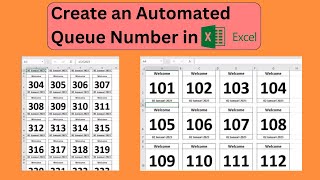 Create an Automated Queue Number in Excel