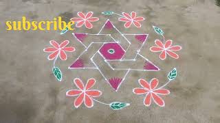 11×6 dots rangoli# dots rangoli #chukkala muggulu#sankranthi muggulu#muggulu#rangoli#viral#trending#