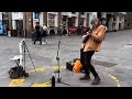 Birdy, Skinny Love (cover by Sasha) - busking in the streets of London, UK