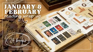January & February Reading Wrap Up in my 2024 Reading Journal! (reviews & stats) 📚📈