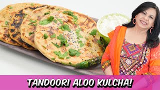 Tandoori Aloo Kulcha! No Oven and Without Tandoor Stuffed Potato Naan Recipe in Urdu Hindi - RKK