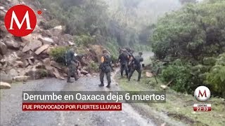 Mueren 6 personas tras derrumbe en Oaxaca