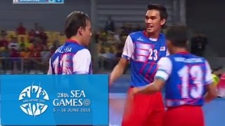 Sepak Takraw Men's Team Event MAS vs SIN 2nd Regu(Day 4) | 28th SEA Games Singapore 2015