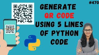 Generate Qrcode using 5 lines of python code | python project for beginners| python project tutorial