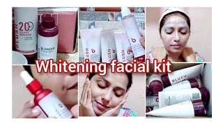 skin whitening facial at home | Blush the face facial kit review