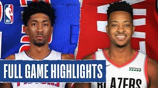 PISTONS at TRAIL BLAZERS | FULL GAME HIGHLIGHTS | February 23, 2020