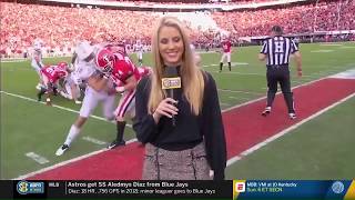 Watch: ESPN reporter Laura Rutledge crushed on Georgia sideline