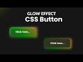 CSS Glowing Button Tutorial 🔥 | Create Hover Glow Effect with Pure CSS (Step-by-Step)