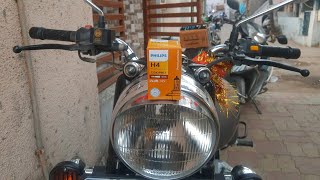 Royal Enfield Classic 350 Headlight Bulb Replacement || Phillips H4 bulb