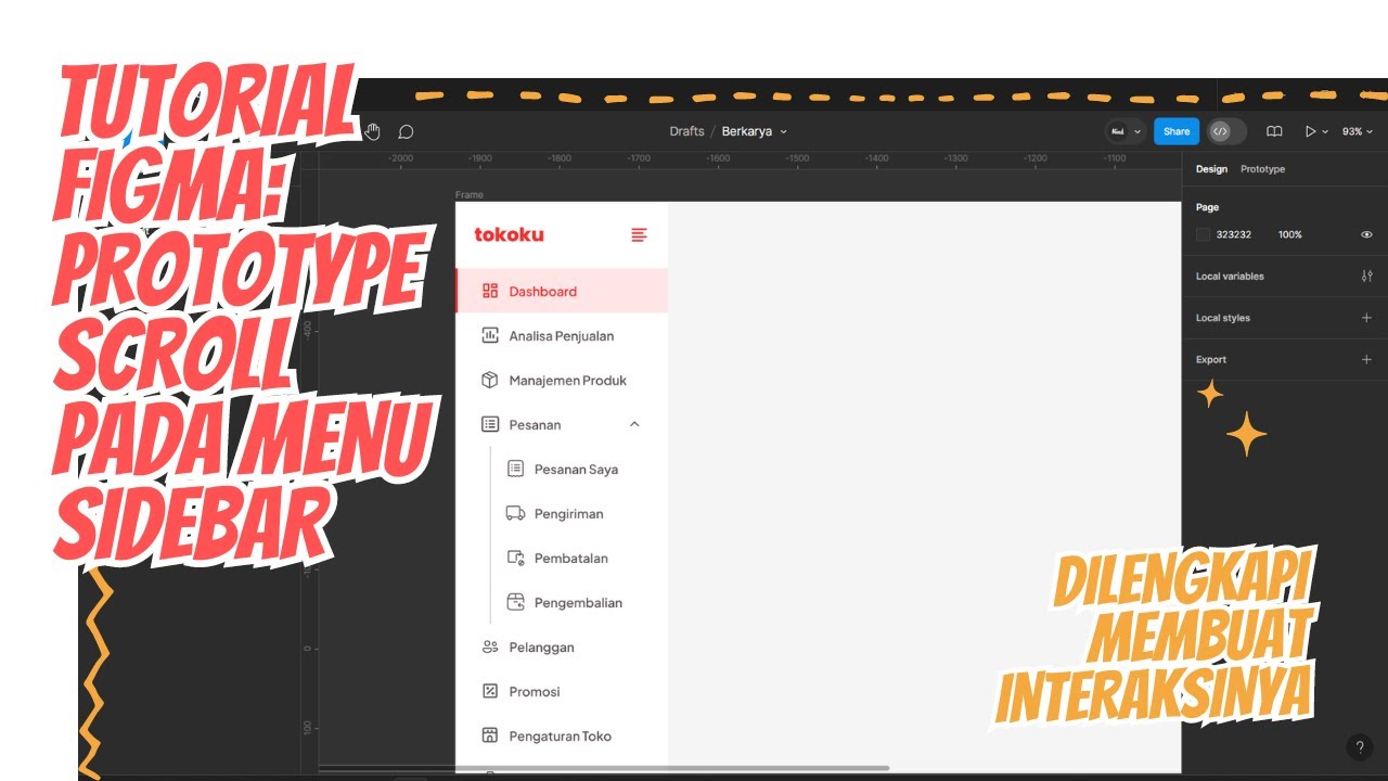 Tutorial Figma: Cara Membuat Prototype Scroll Pada Sidebar Menu #figma ...