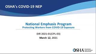 2021 OSHA COVID 19 NEP webinar