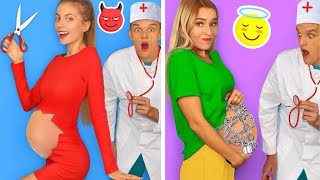 BAD PREGNANT VS GOOD PREGNANT! Funny Pregnant Situations & DIY ideas by Mr Degree