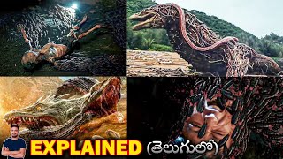 Monster బల్లి vs Monster అనకొండ |  Varanus Priscus (2021) Film Explained in Telugu | BTR creations