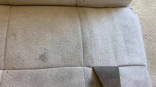 Dirty Upholstery comes clean with Procyon green none toxic solution/ extreme steam cleaning