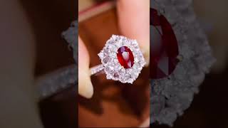 18K Gold Unheated Ruby Ring#ruby #emerald #ring #diamond #jewelry #jewellery #gemstone