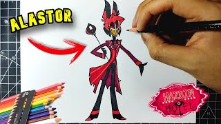 how to DRAW ALASTOR from HAZBIN HOTEL easy STEP by STEP I ALASTOR DRAWING