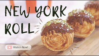 New York Roll︱Puff Pastry Recipe︱Easy Recipe︱Dessert︱Baking︱No Knead Rolled Croissants︱烘焙︱脆皮漩渦羊角麵包