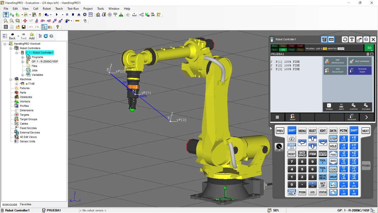 Curso De Robot Fanuc | Ejercicio En Simulador - YouTube