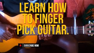 Everything you need to start playing fingerstyle guitar. #fingerstyleguitar lessons for beginners.