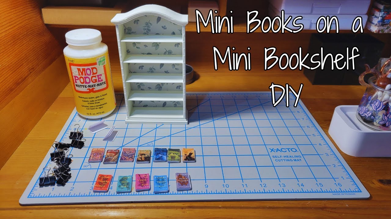 Mini Books On A Mini Bookshelf Diy Youtube