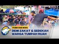 Ribuan Warga Berdesakan Antre Zakat dan Sedekah