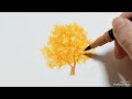 簡単に描ける水彩画 간단한 수채화 简单水彩 easy watercolor painting 35 紅葉🍁 木