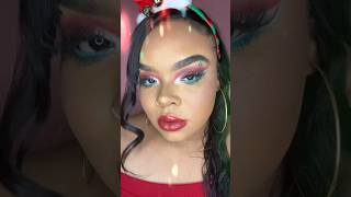 Festive Makeup Transformation ❤️💚🎄🤍  #transformations #transitions #christmasmakeup #makeup