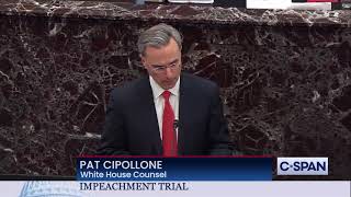 White House Counsel Pat Cipollone Closing Argument