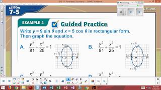 7-5 Example 4 Rectangular Form with Theta as Parameter