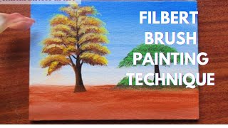 Master the Filbert Brush: Effortless Tree Painting Techniques