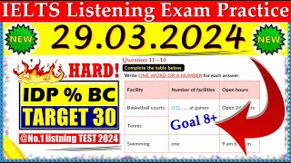 IELTS LISTENING PRACTICE TEST 2024 WITH ANSWERS | 29.03.2024