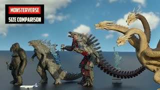 MonsterVerse Size Comparison | 3d Animation comparison (60 fps)