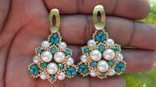 Tutorial aretes de perlas, cristales perlas y mostacillas (ADIL) @CyLAccessories