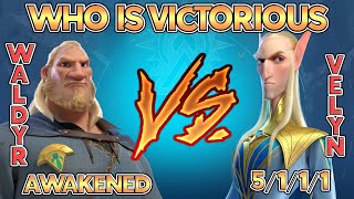 AWAKENED WALDYR! vs Velyn 5/1/1/1 The Question? WHO IS BETTER WITH LILIYA! T4 F2P Testing & Reports!