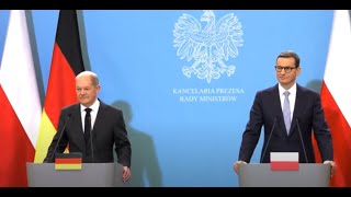 Konferencja po spotkaniu Morawiecki - Scholz