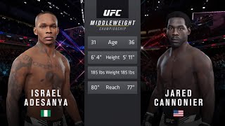 UFC 276 : Adesanya vs. Cannonier | MiddleWeight · Main Event | PS5 60 FPS |  FIGHT SIMULATION |