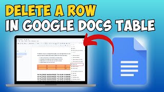 How to Delete a Row in Google Docs Table