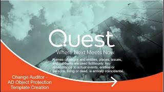 Change Auditor AD Object Protection Template Creation