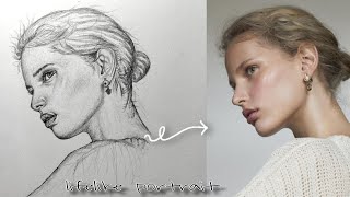 Step by Step Portraits Draw : A Guide to the Loomis Method Techniques