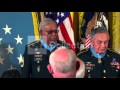 OBAMA MEDAL OF HONOR- 3 RECIPIENTS ON STAGE