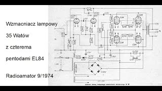 Lampowy wzmacniacz 35W z Radioamatora 9/1974 (nr 243)