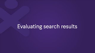 Evaluating search results