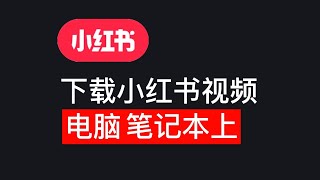 如何下载小红书视频 在电脑或者笔记本上