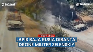 Tank Rusia Keok! Kena Hantaman Drone Angkatan Bersenjata Ukraina