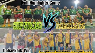 Dabarkadz vs SJRV Strong | full highlights Game | Battle of the losing team😂.