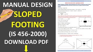 SLOPED / TRAPEZOIDAL FOOTING DESIGN I IS 456 I RCC FOUNDATION I LIMIT STATE METHOD