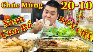 Mạnh Dạn Order 3 Phần Bún Chả Hà Nội Và 10 Cuốn Nem Cua Bể Ăn No Ứ Hự | Thằng Mập Food | Tập 389