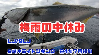 LJ/SLJ 梅雨の中休み/海は少し荒れていたが釣行してきた ＜長崎沖ライトジギング 24/07初旬＞