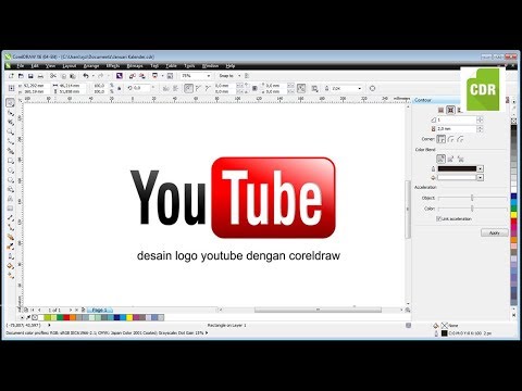 Tutorial Design Logo Youtube Di Coreldraw Youtube
